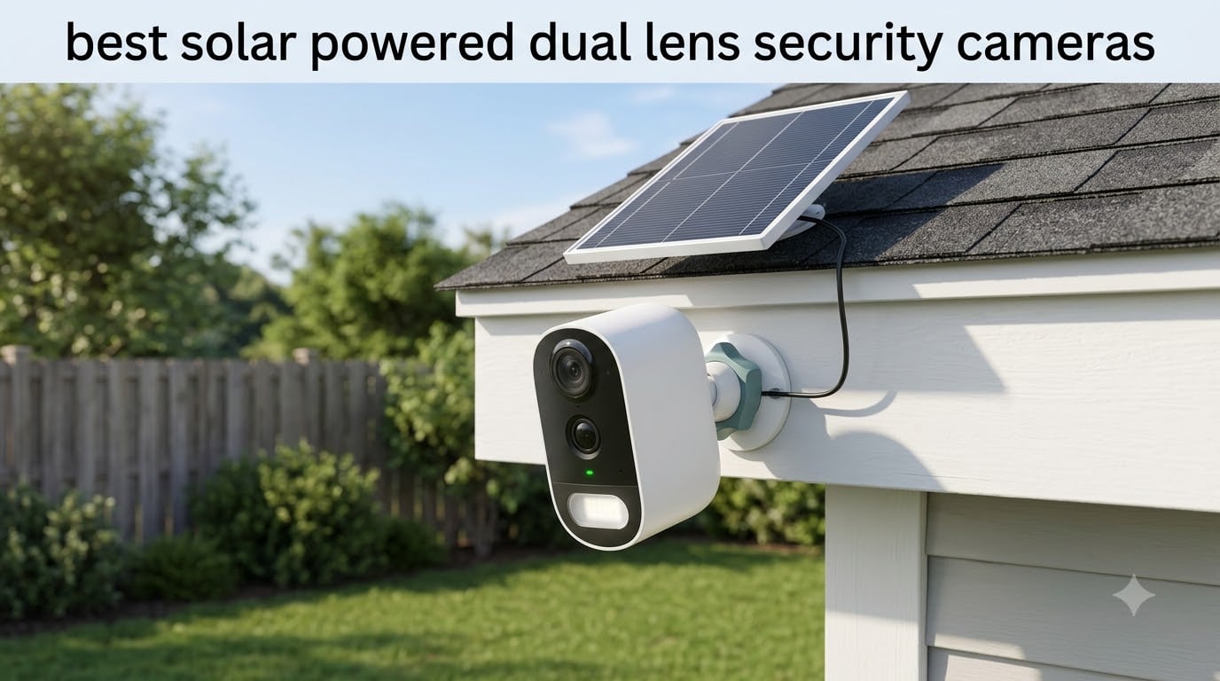 best solar powered dual lens security cameras