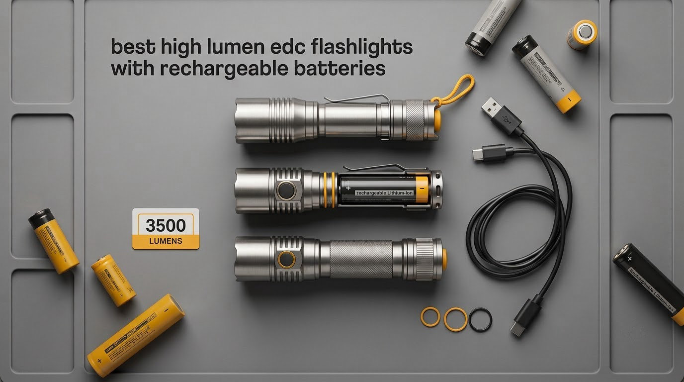 best high lumen edc flashlights with rechargeable batteries