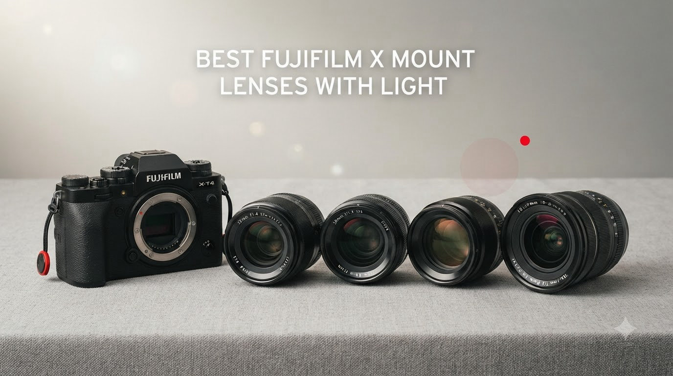 best fujifilm x mount lenses with light