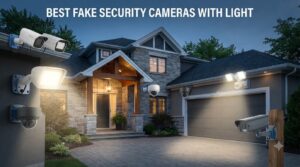 best fake security cameras with light