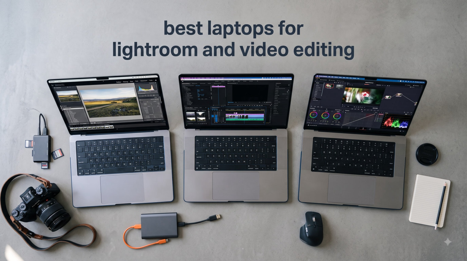 best laptops for lightroom and video editing