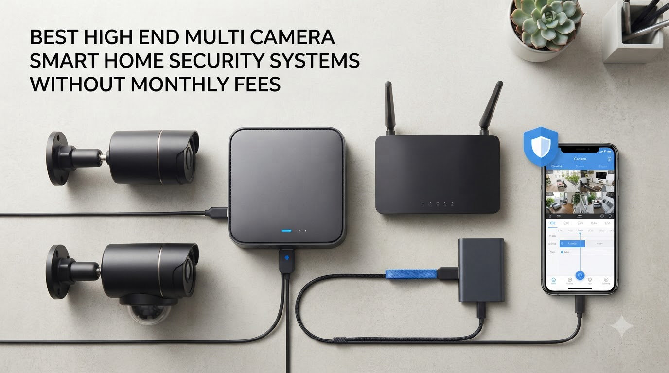 best high end multi camera smart home security systems without monthly fees