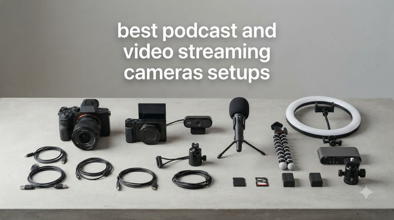 best podcast and video streaming cameras setups
