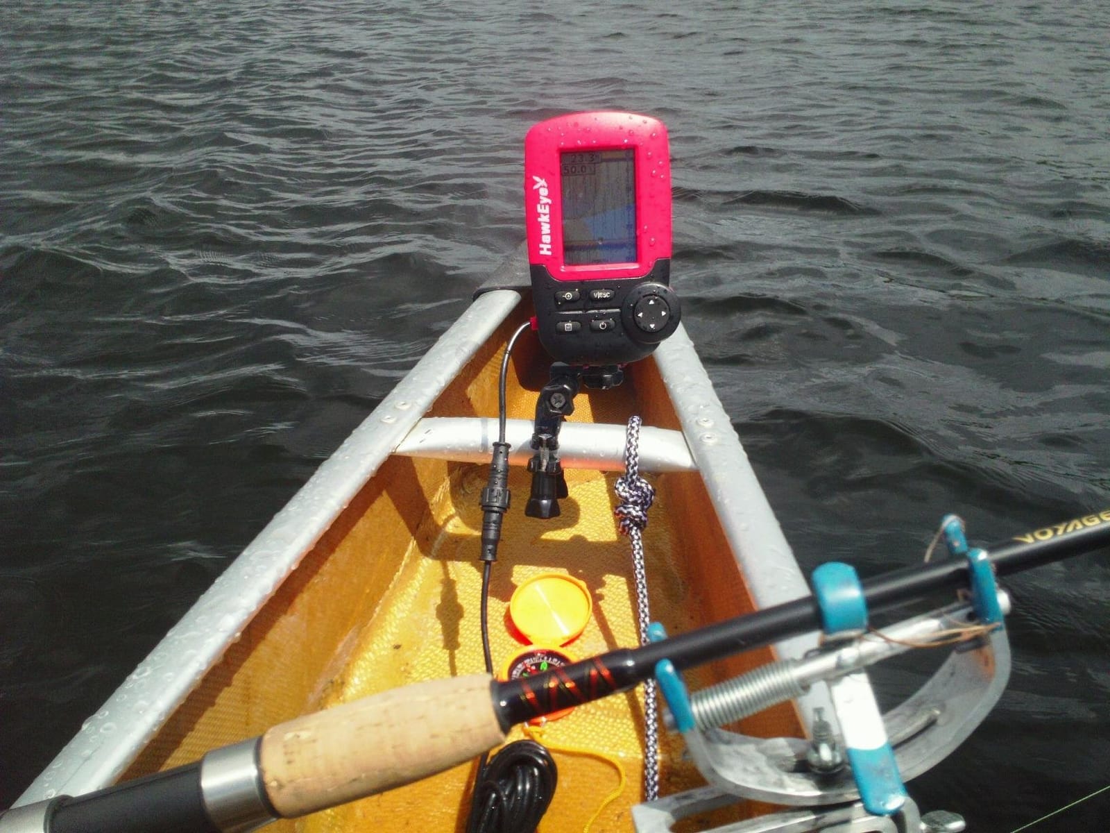 HawkEye Fishtrax 1C Fish Finder with HD Color Virtuview Display, Black/Red, 2