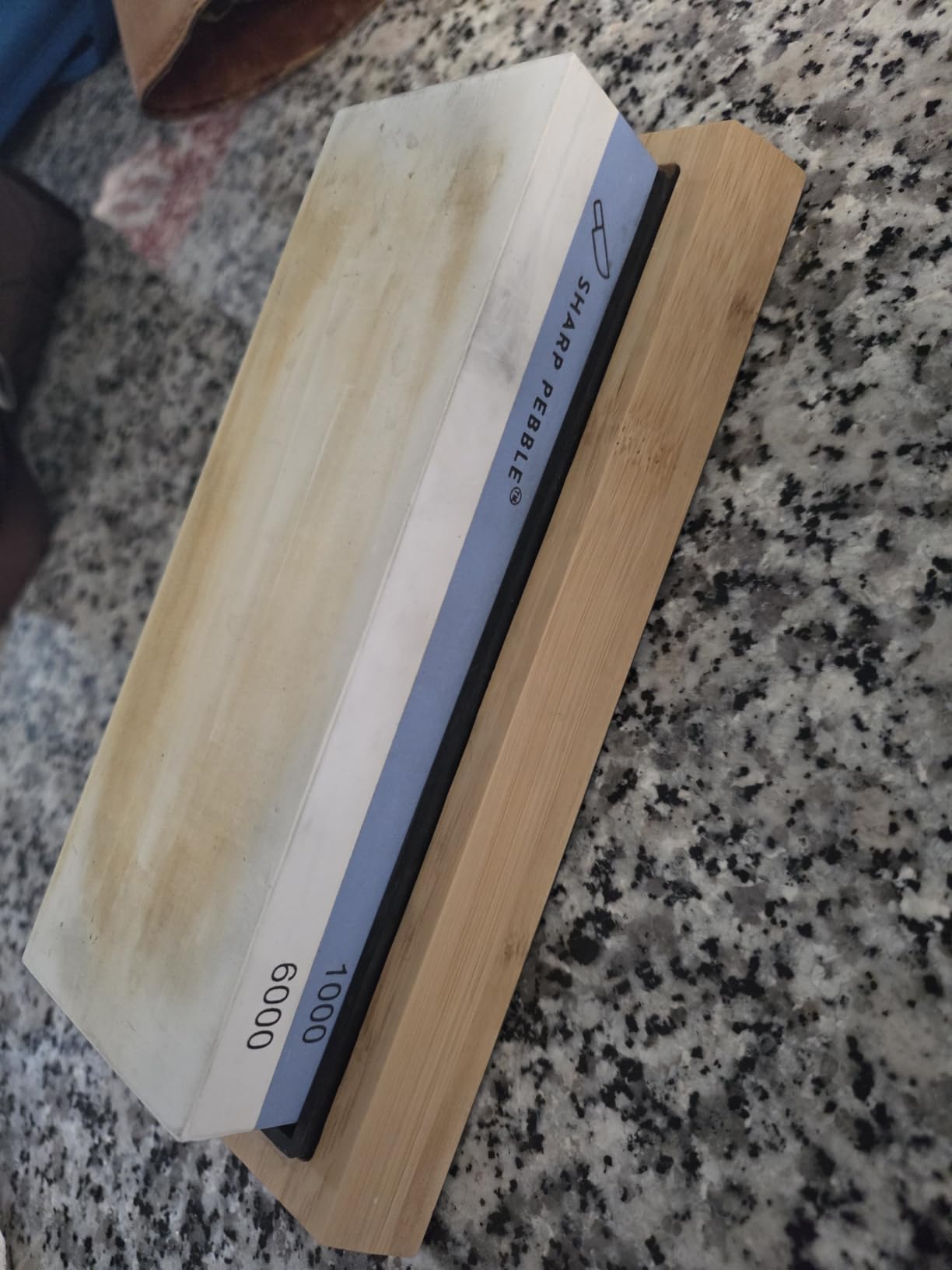 Sharp Pebble Whetstone Knife Sharpener – 1000/6000 Grit Sharpening Stone customer photo 2