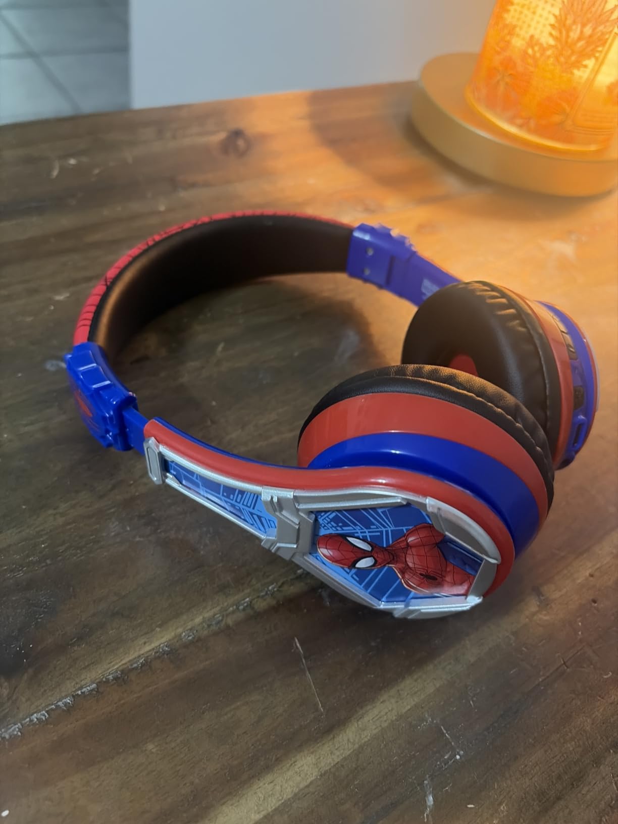 eKids Spiderman Wireless Bluetooth Portable Headphones with Microphone, Volume Reduced to Protect Hearing Rechargeable Battery, Adjustable Kids Headband for School Home or Travel customer photo 2