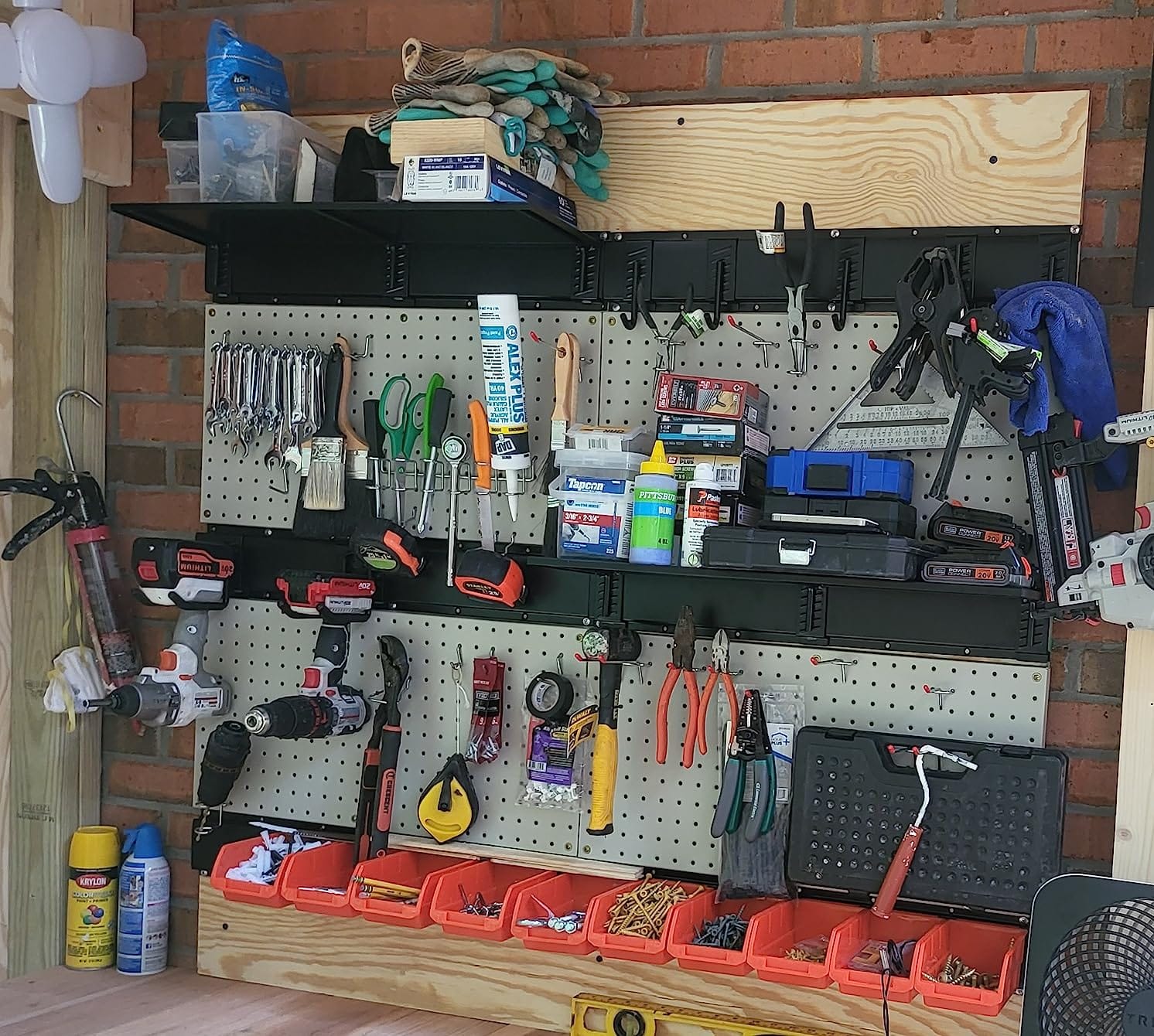 Ultrawall Pegboard Wall Organizer, 48 X 36 inch Garage Storage Pegboard customer photo 1