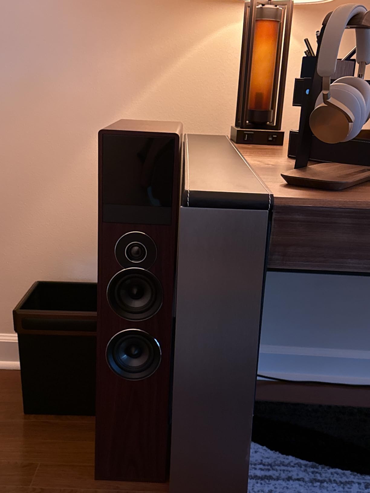 Rockville TM80B Black Powered Home Theater Tower Speakers, Dual 8