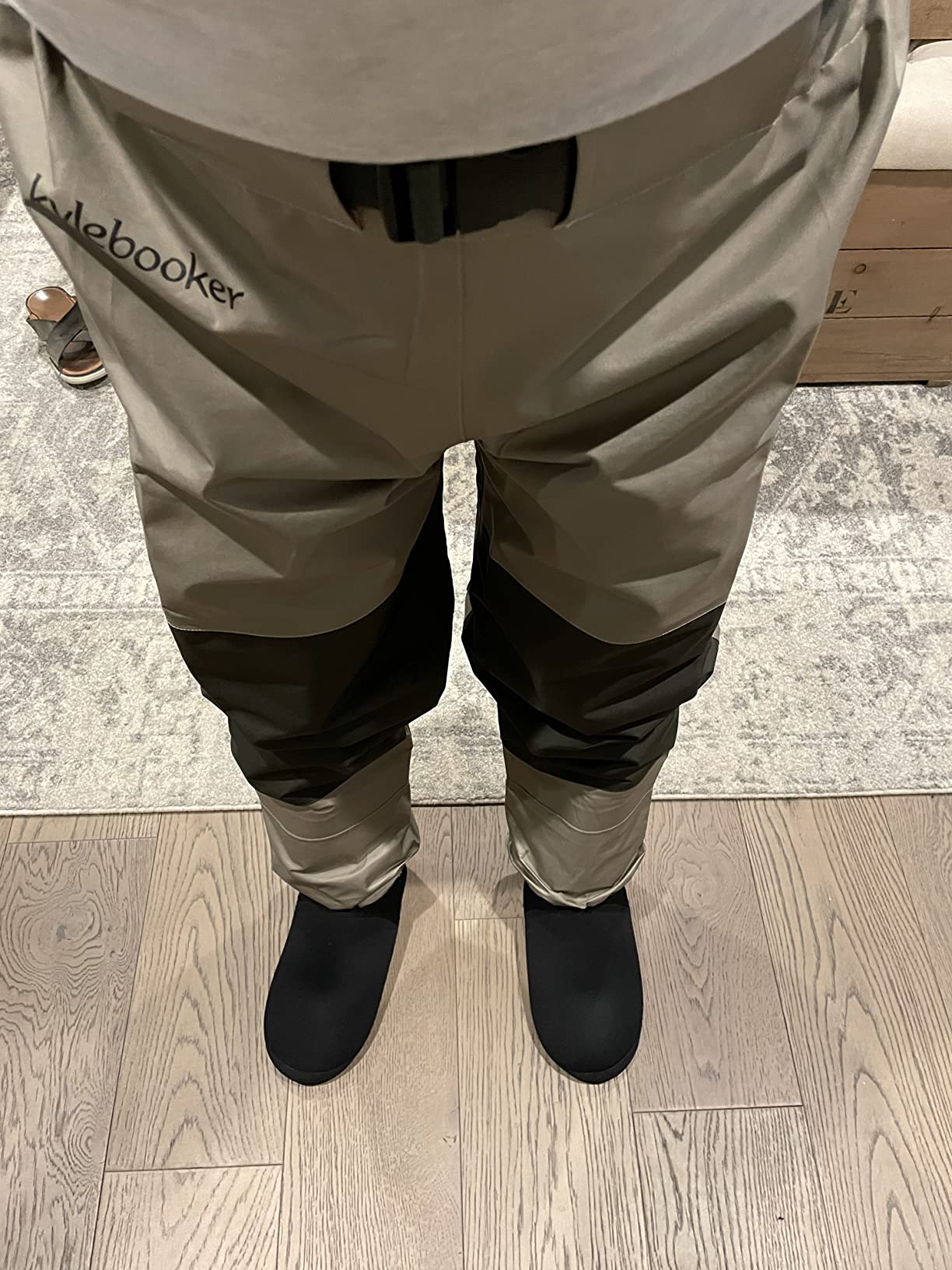 Kylebooker Breathable Stockingfoot Waist High Pant Waders KB003 customer photo 2