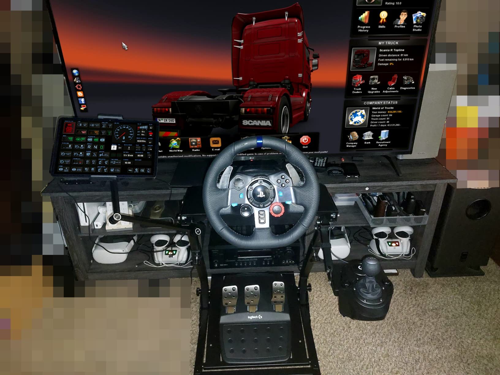 VEVOR G920 Racing Steering Wheel Stand Shifter Mount fit for Logitech G25 G27 G29 G920 G923 Thrustmaster T330TS Mainstream Brands Gaming Wheel Stand Wheel Pedals NOT Included Racing Wheel Stand customer photo 1