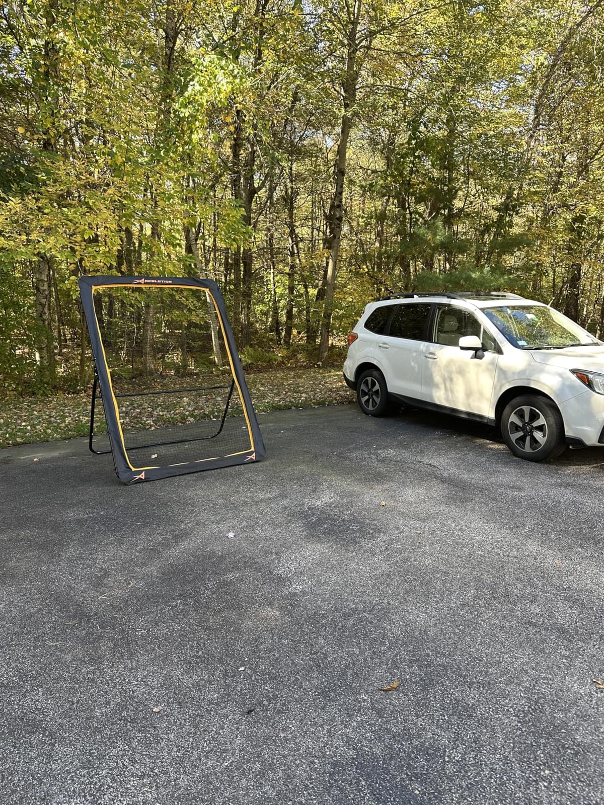 ACELETIQS Lacrosse Rebounder for Backyard 5x7 Feet Baseball Rebounder Volleyball Rebounder - Lacrosse Ball Pitchback, Throwback, Bounce Back Training Wall [Carry Bag Included] customer photo 2