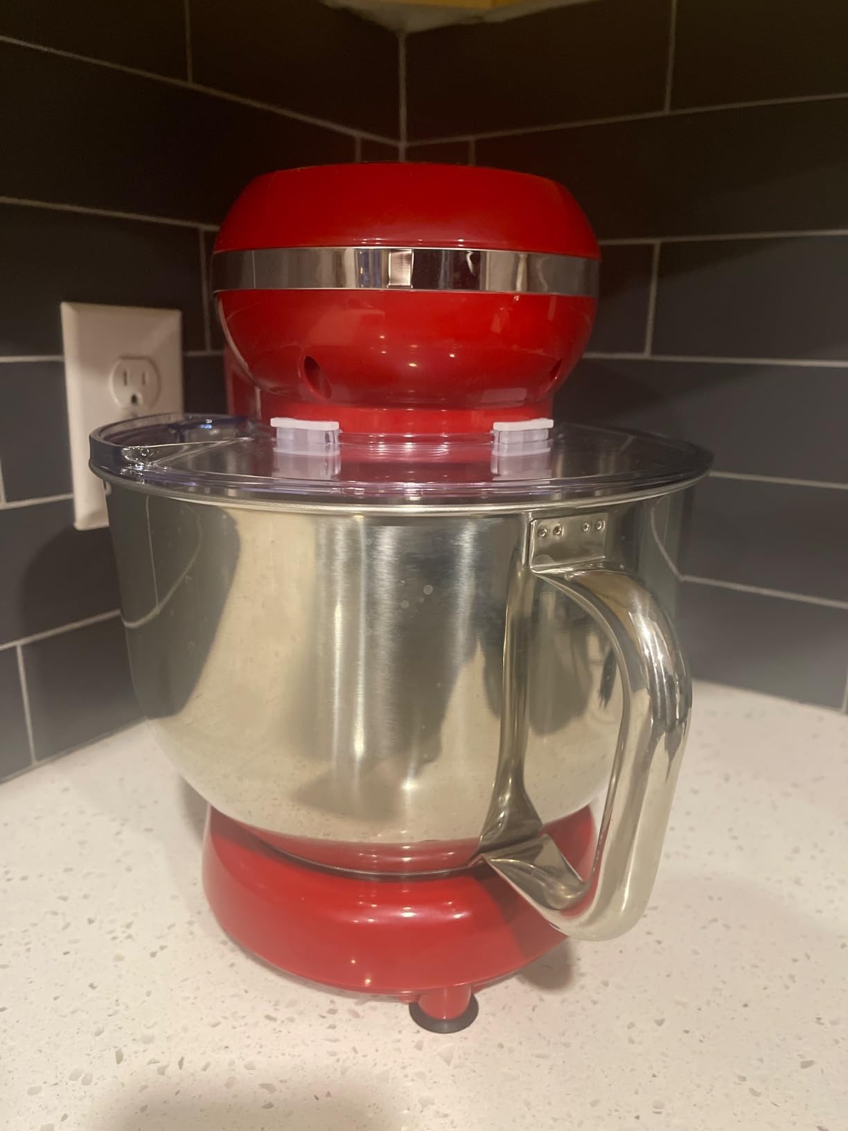 VIVOHOME Stand Mixer, 6-Quart Tilt-Head Kitchen Mixer with Bowl, Gray customer photo 1