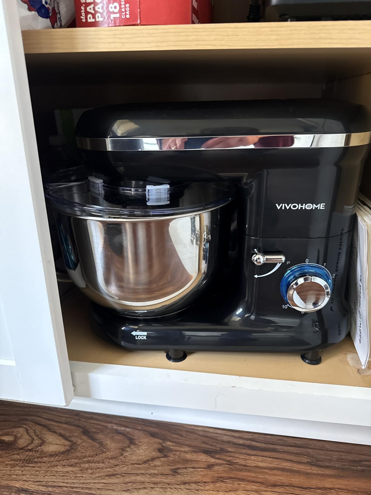 VIVOHOME Stand Mixer, 6-Quart Tilt-Head Kitchen Mixer with Bowl, Gray customer photo 2