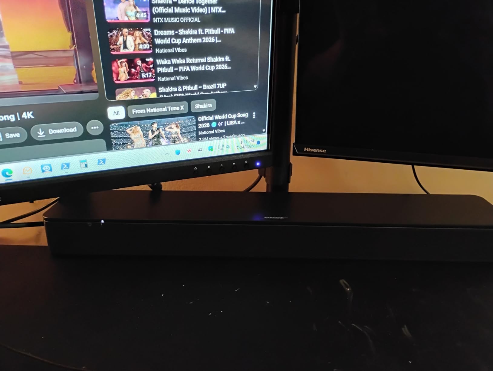 Bose TV Speaker - Soundbar for TV with Bluetooth and HDMI-ARC Connectivity, All-in-One Compact Soundbar, Includes Remote Control, Black customer photo 2
