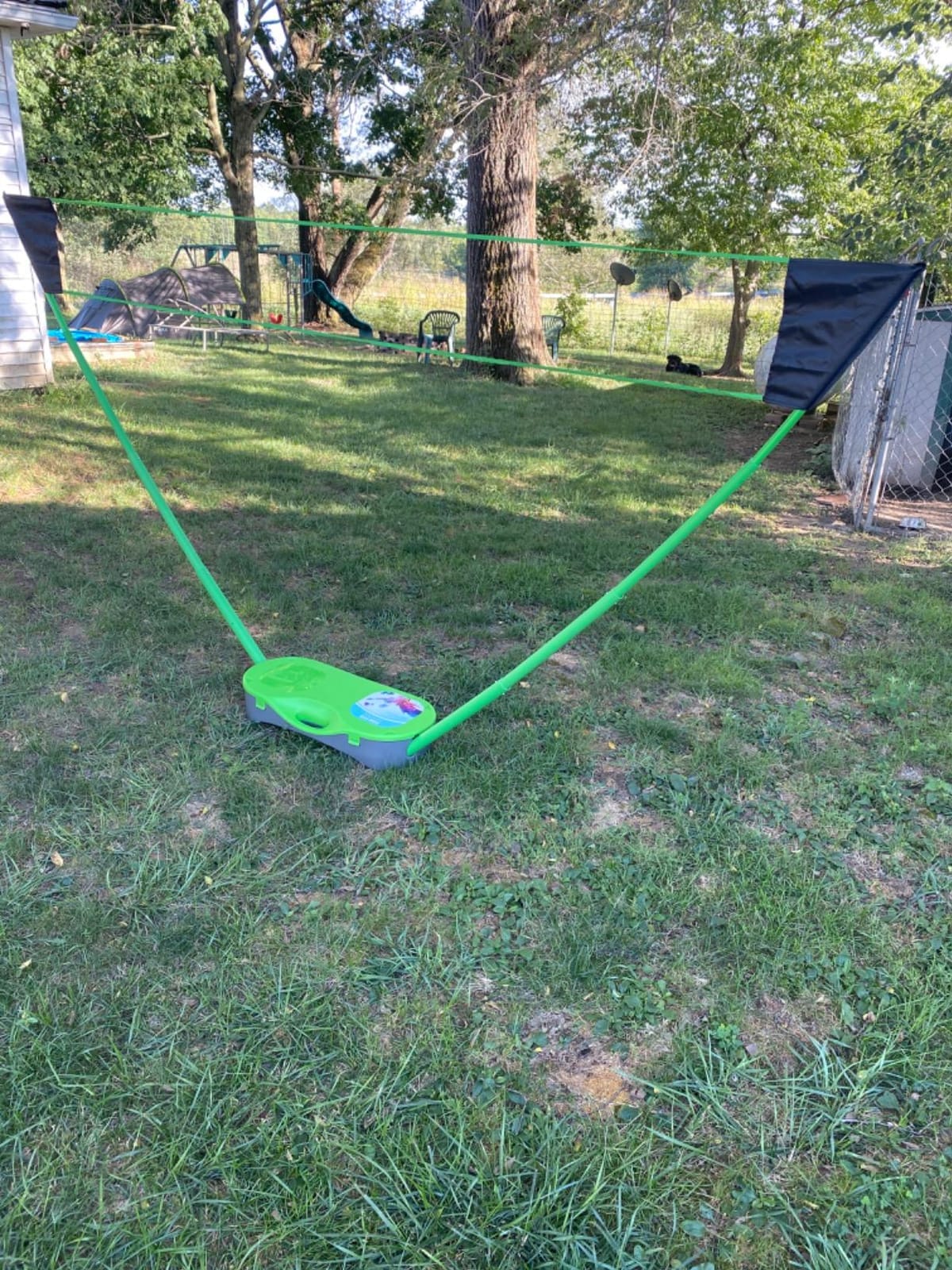 Portable Badminton Net Set,Folding Volleyball Badminton Net,4 Professional Graphite Badminton Racket,8 Racket Grip Tape,4 Shuttlecocks,Family Game,Kids Gift,Backyard Sports customer photo 1