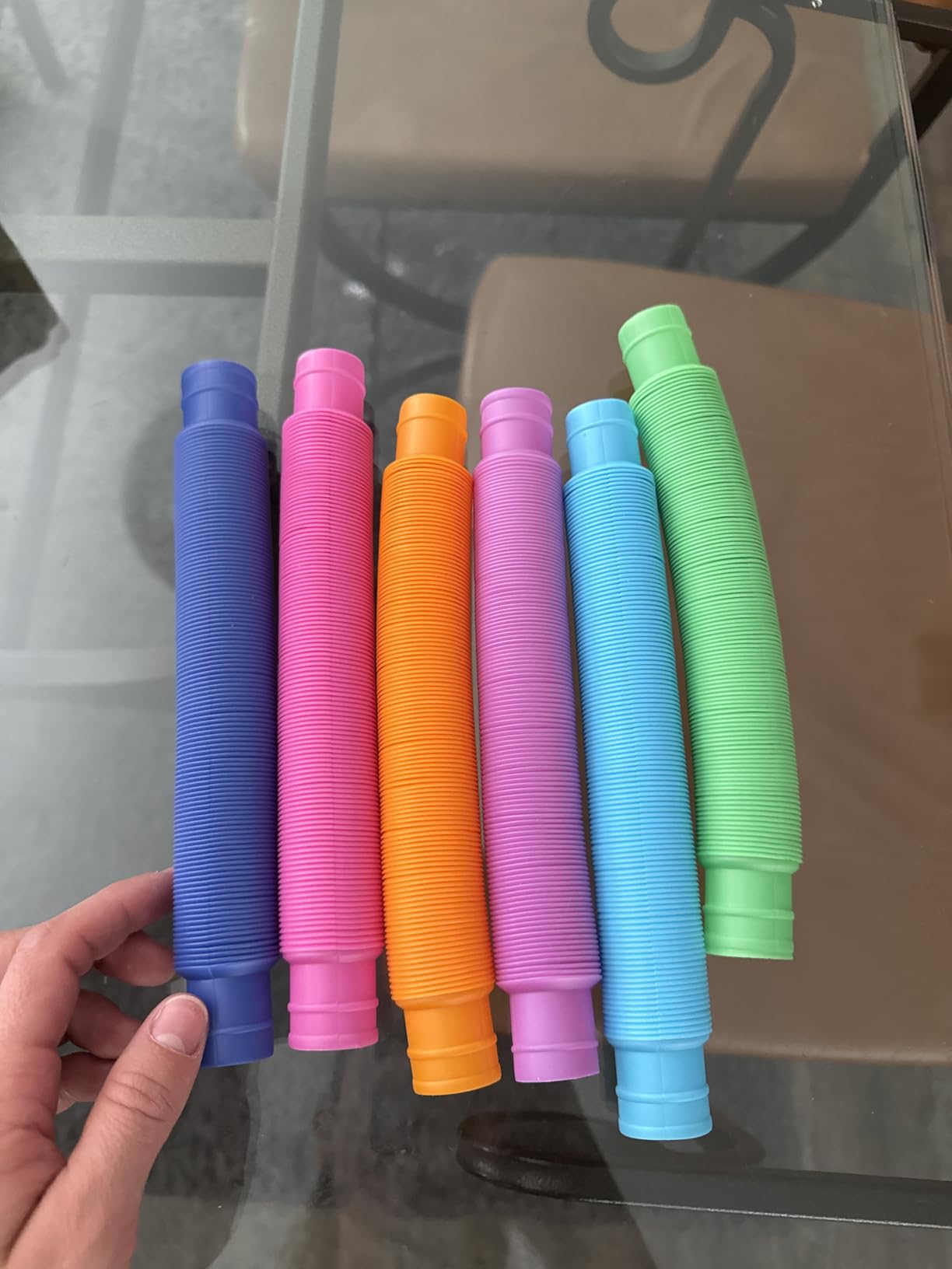 Nutty Toys Pop Tubes - Large 8-Pack Sensory Toys - Creative STEM Learning for Kids - Connect & Pop! Top ADHD Autism Fidget 2026, Best Boy & Girl Christmas Stocking Stuffers Gifts Idea customer photo 2