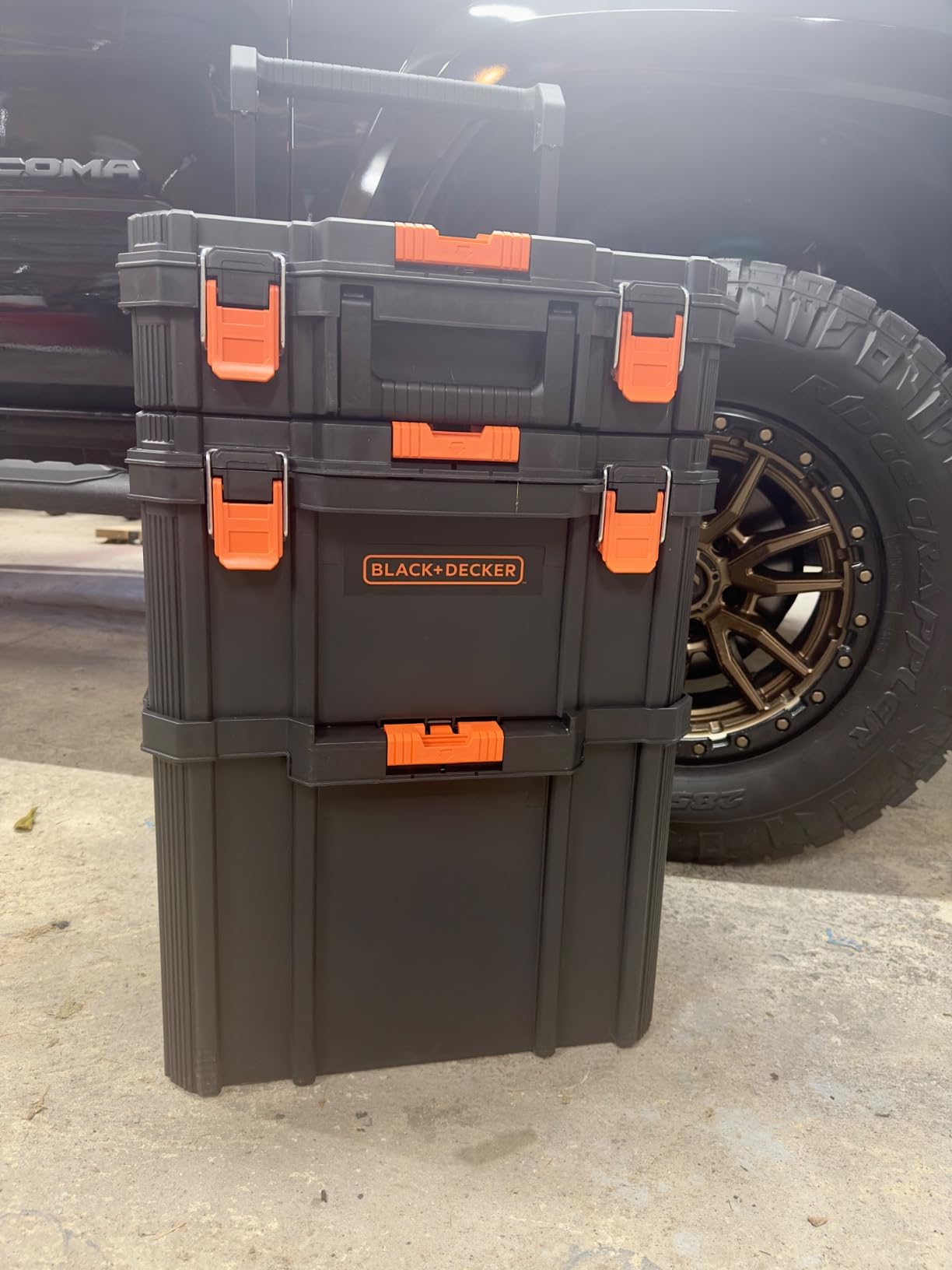 beyond by BLACK+DECKER BLACK+DECKER BDST60500APB Stackable Storage System - 3 Piece Set (Small, Deep Toolbox, and Rolling Tote) customer photo 2