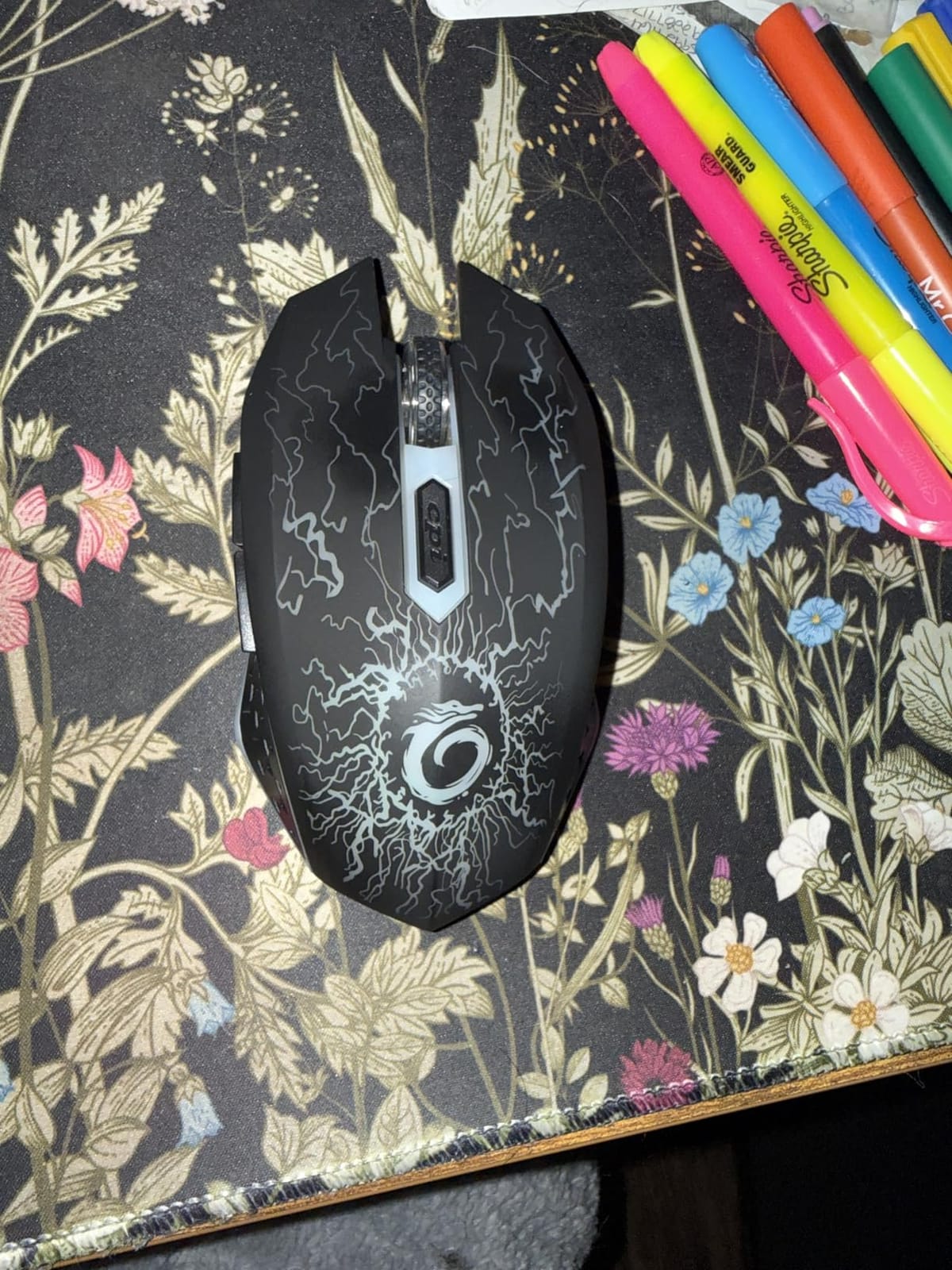 VersionTECH. Wireless Gaming Mouse, Rechargeable Computer Mouse Mice with Colorful LED Lights, Silent Click, 2.4G USB Nano Receiver, 3 Level DPI for PC Gamer Laptop Desktop Chromebook Mac-Black customer photo 2