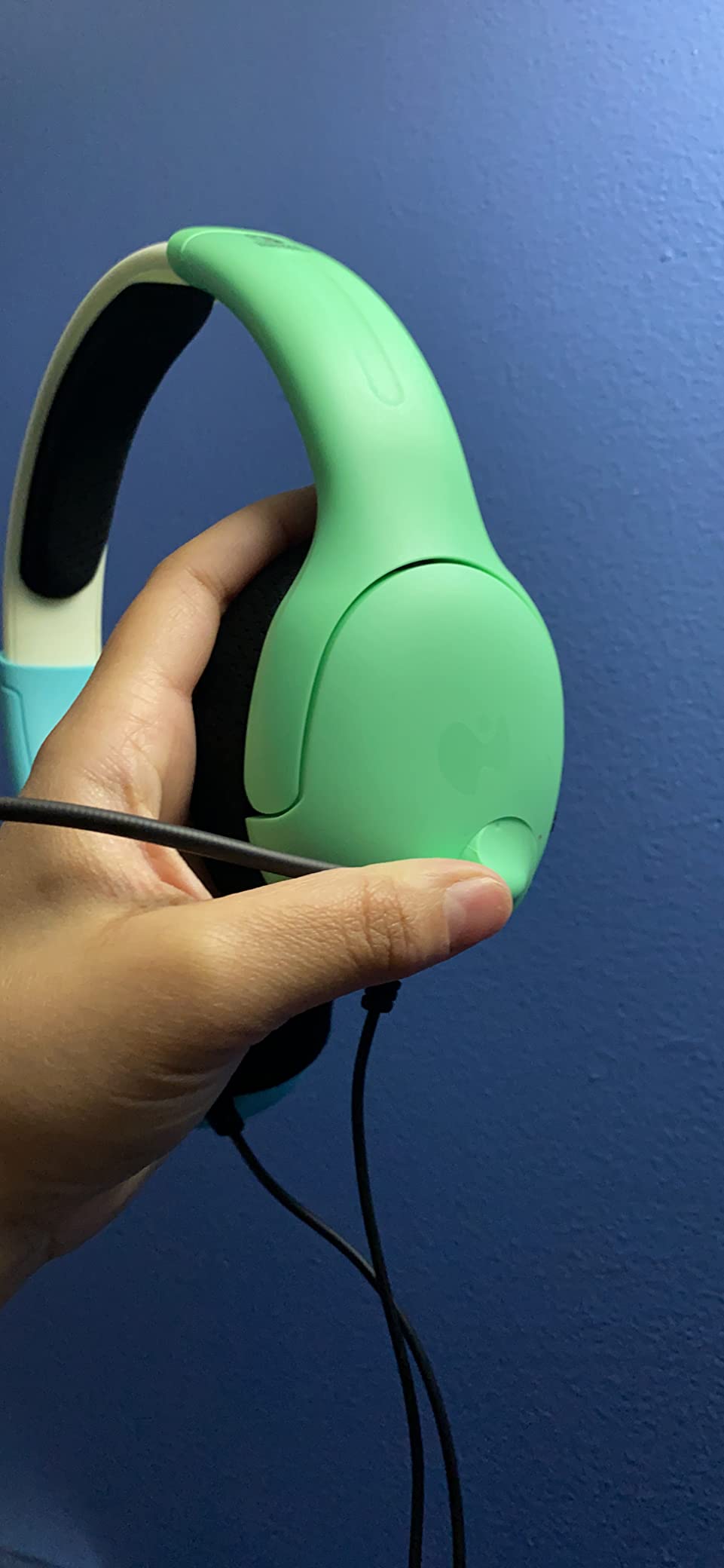 PDP Gaming LVL40 Stereo Headset with Mic for Nintendo Switch/Switch Lite/OLED - Wired Power Noise Cancelling Microphone, Lightweight, Soft Comfort On Ear Headphones (Animal Crossing Blue & Green) customer photo 2