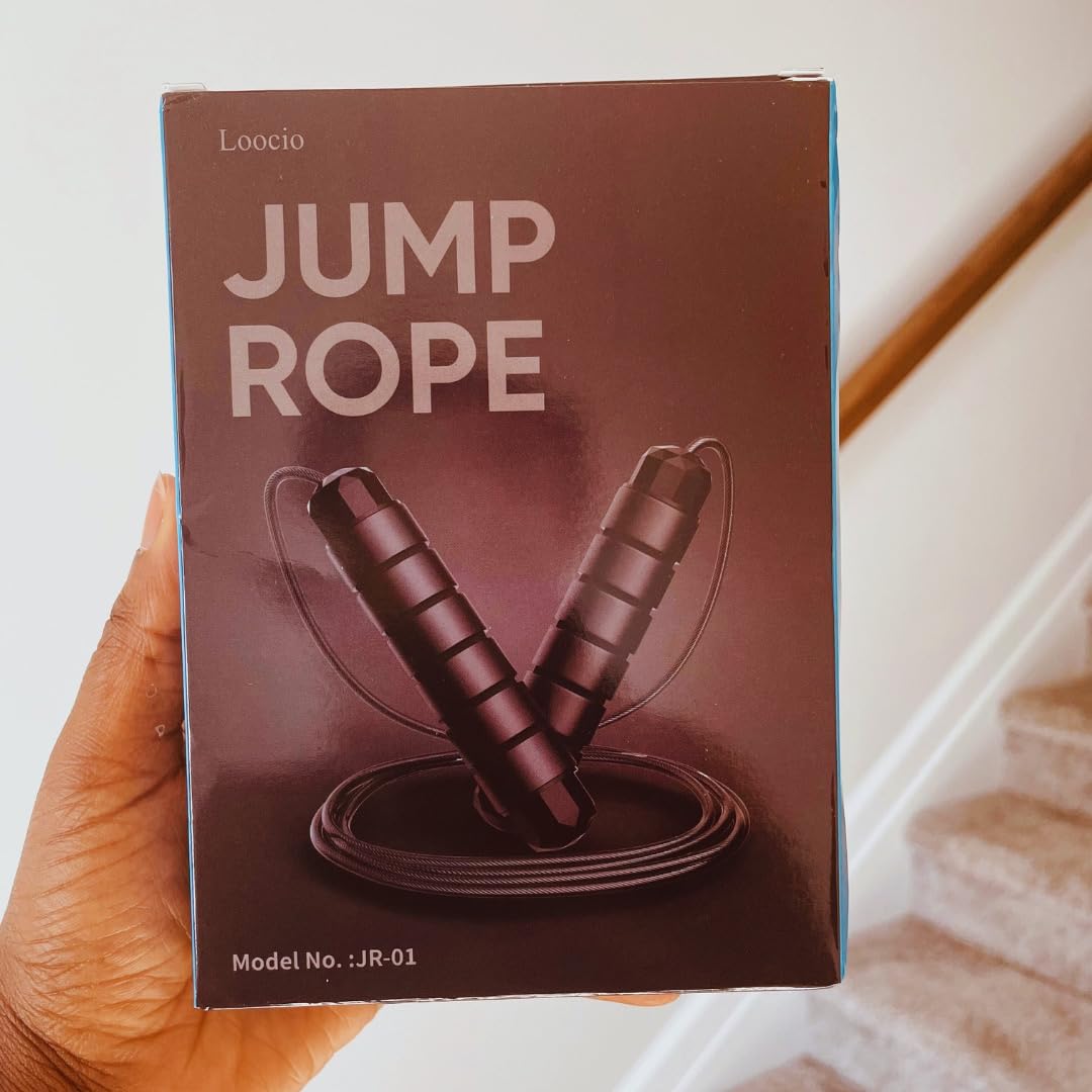 Jump Rope, Tangle-Free Rapid Speed Jumping Rope Cable with Ball Bearings for Women, Men, and Kids, Adjustable Steel Jump Rope with Foam Handles for Home Gym Exercise Fitness Workout Equipment & Slim Body customer photo 1