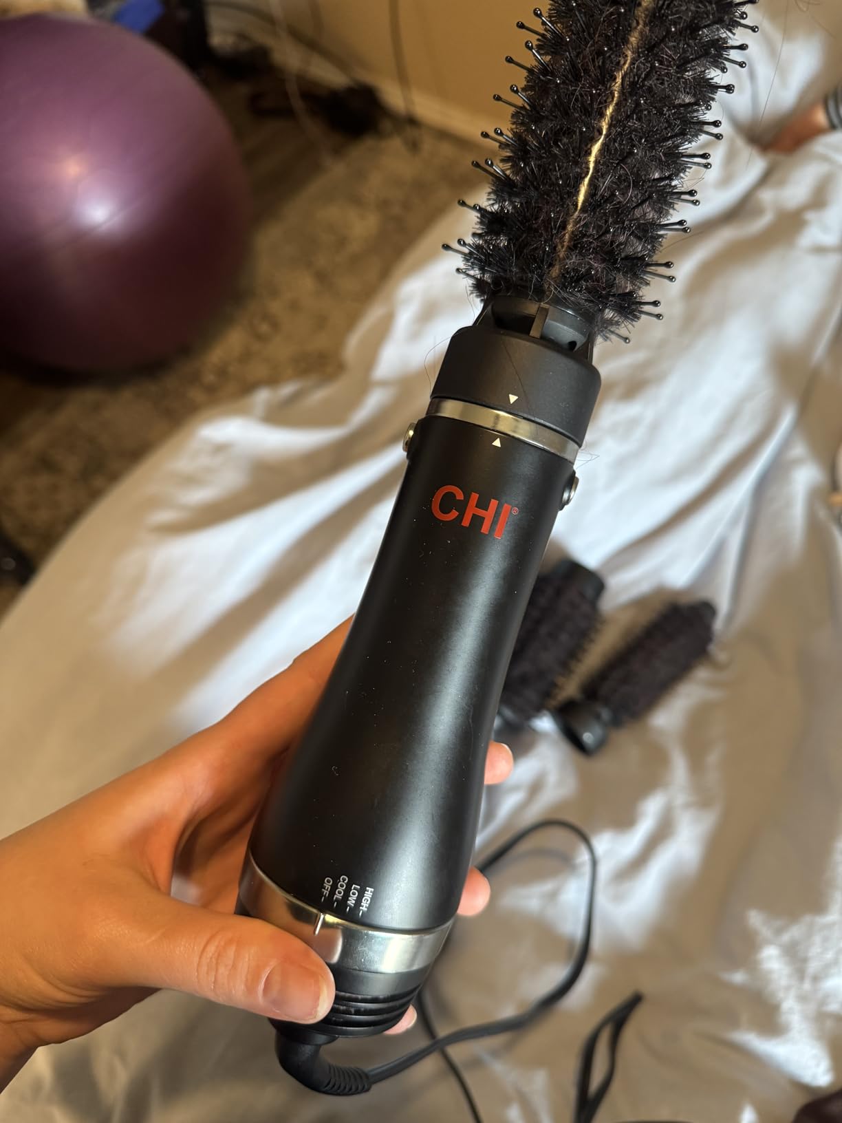 CHI 3-in-1 Round Blowout Brush, Hair Dryer for Smooth & Frizz-Free Hair customer photo 1