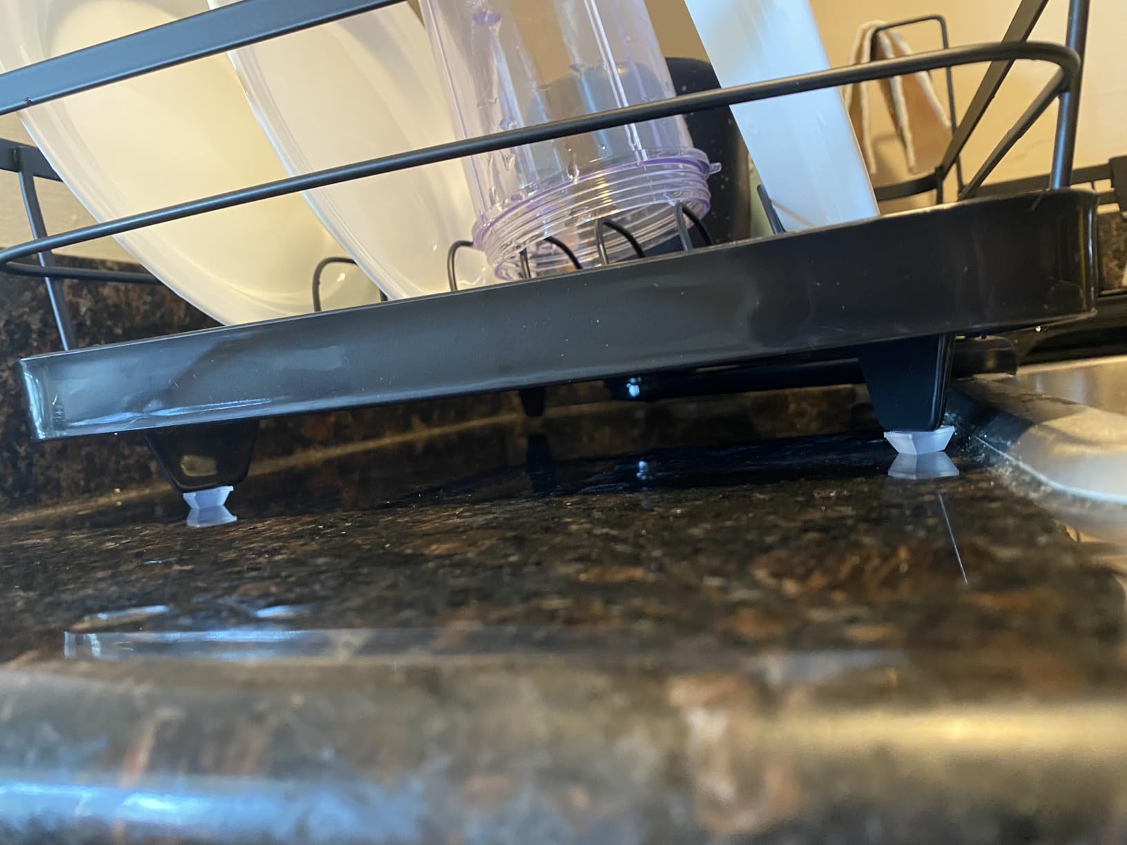 Kitsure Dish Drying Rack for Kitchen Counter, 12''W x 15.5''L, Black customer photo 1