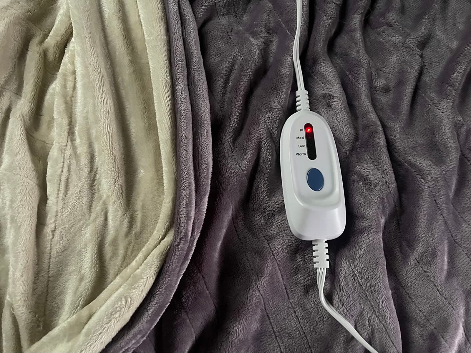 JET'S HOME Heated Blanket Queen Size, 4 Heat Levels Electric Blanket, Grey customer photo 1