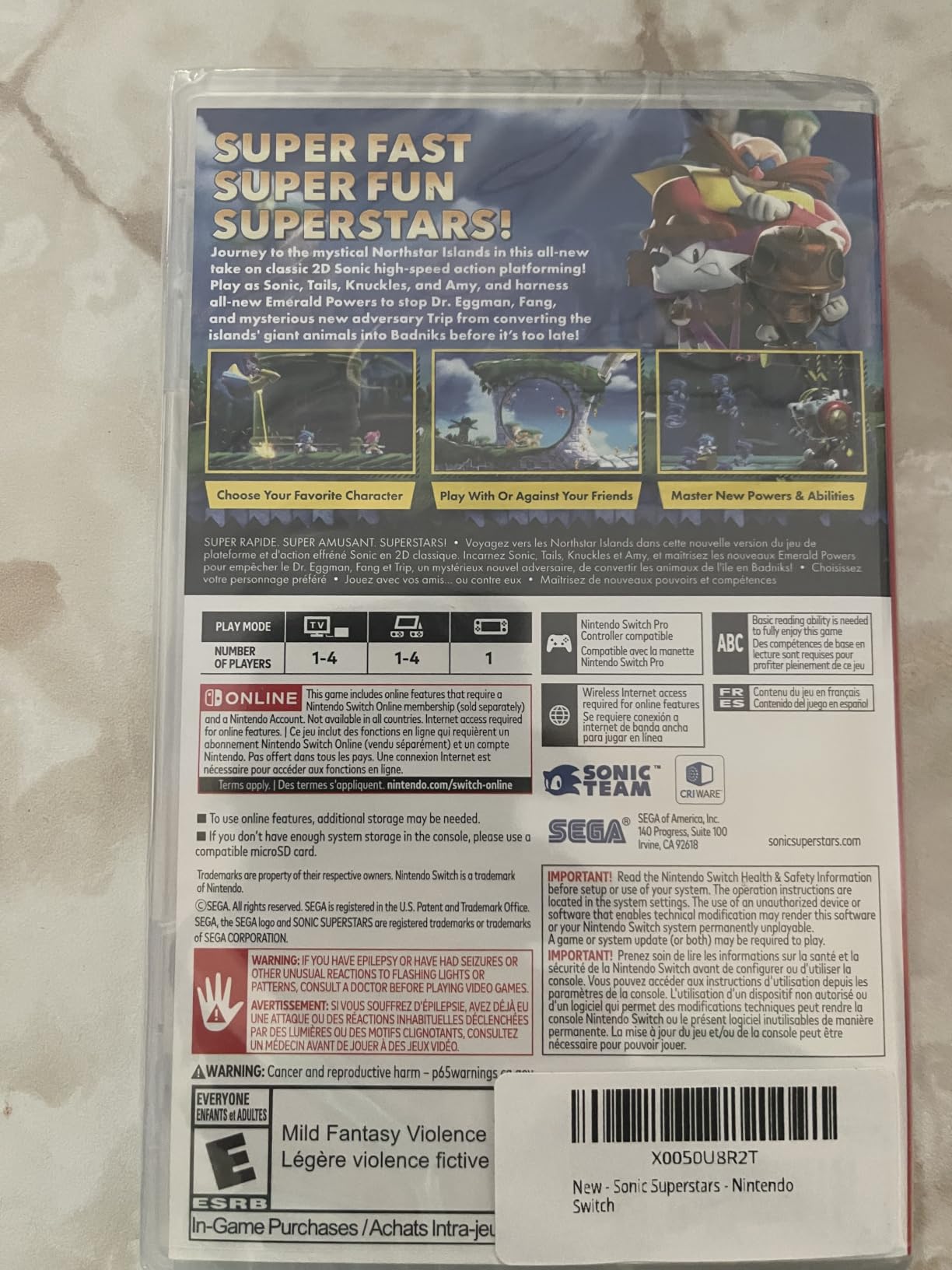Sonic Superstars - Nintendo Switch customer photo 1