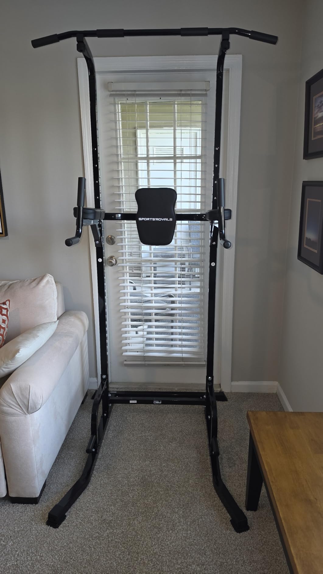 SPORTSROYALS Free Standing Pull Up Bar, Power Tower for Home Gym Training customer photo 2
