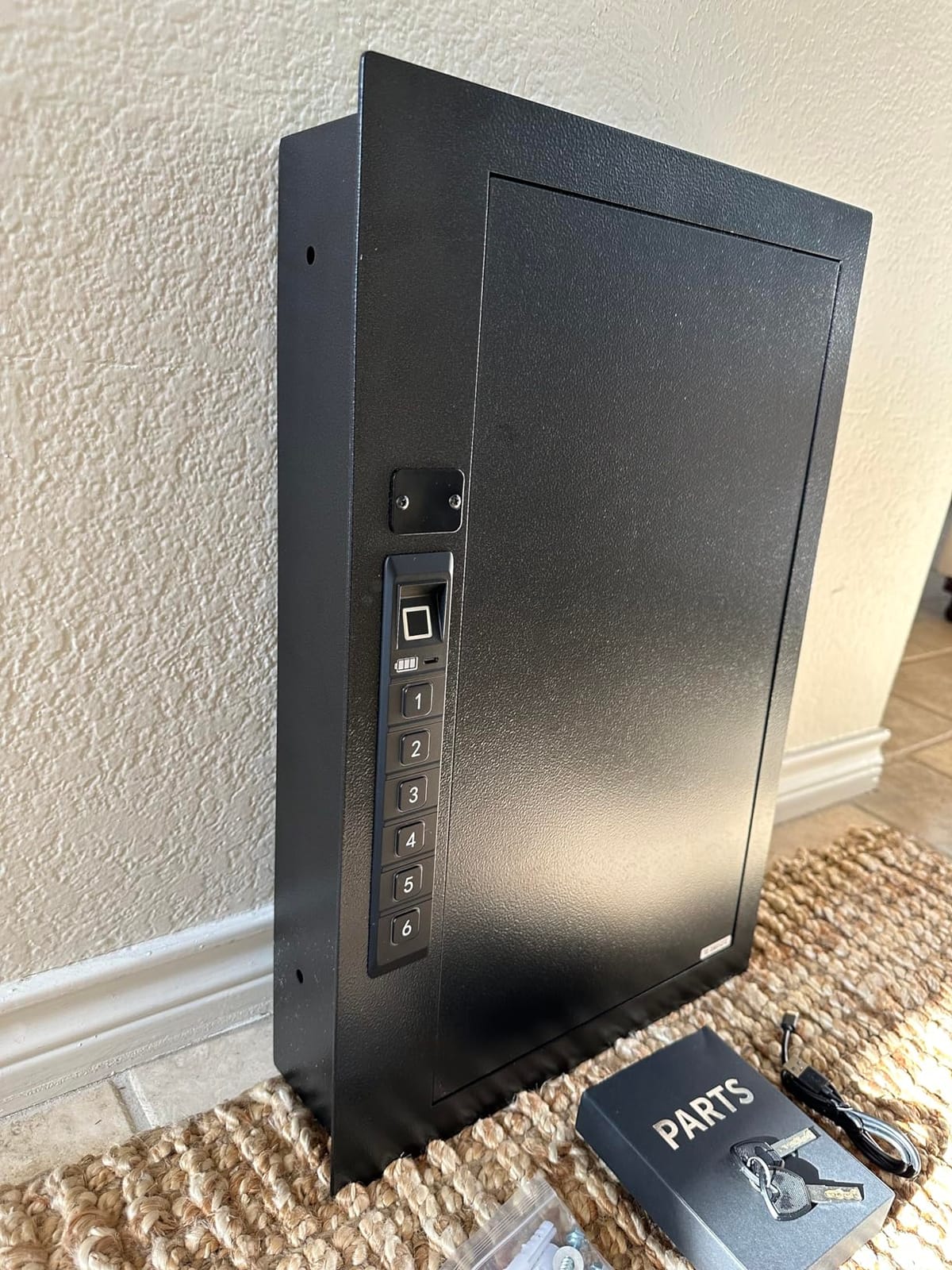 Wall Safe, Hidden Fingerprint Security wall Safe, In Wall Safe Between Studs, Upgraded Biometric/Keypad/Key Access, Secure Handgun, Documents, Jewelry, Valuables (Biometric Fingerprint) customer photo 2