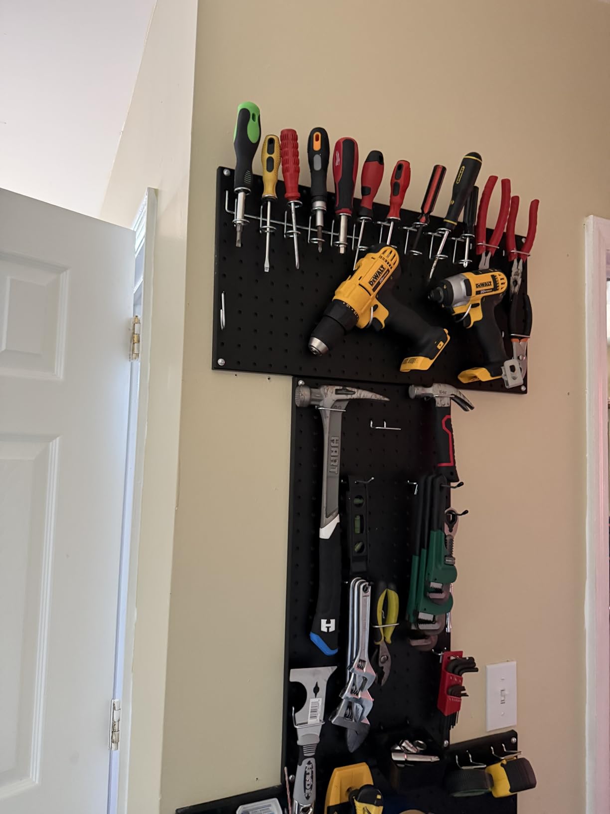 INCLY 158PCS Black Metal Pegboard Wall Organizer 48x24 Inch customer photo 2