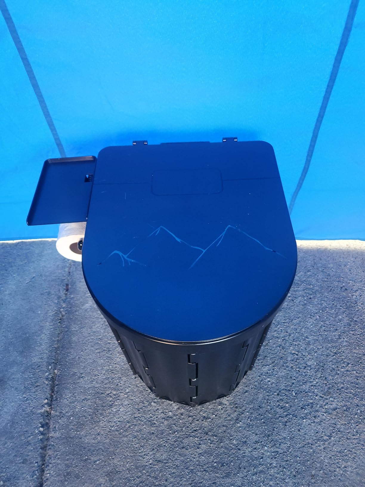 Portable Toilet, Upgraded 15'' toilet With Removable Paper Holder, Camping Toilet With A Load Capacity Of 450 Lbs, Portable Potty for Camping, Hiking, Road Trip, Car, RV, Tent, Beach, Truck Drivers customer photo 2