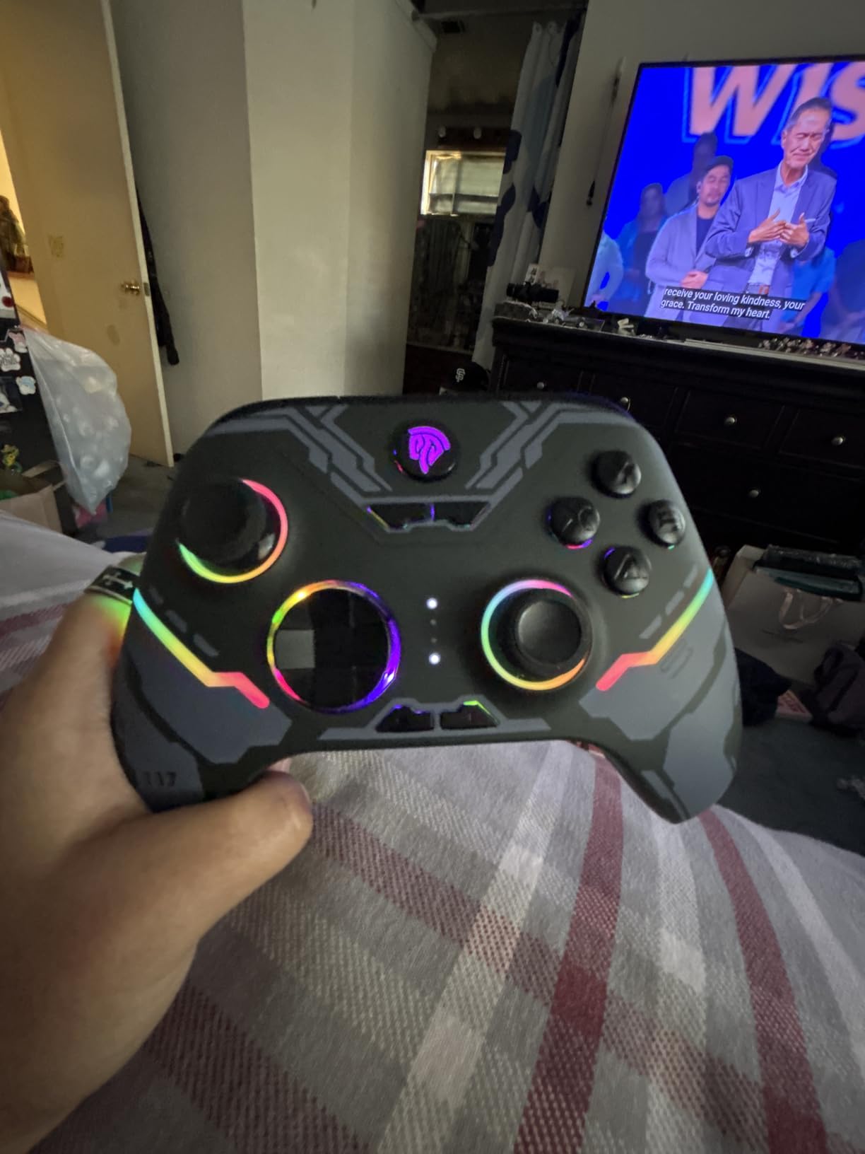 EasySMX X15 Wireless PC & Steam Gaming Controller, Hall Effect, Black customer photo 2