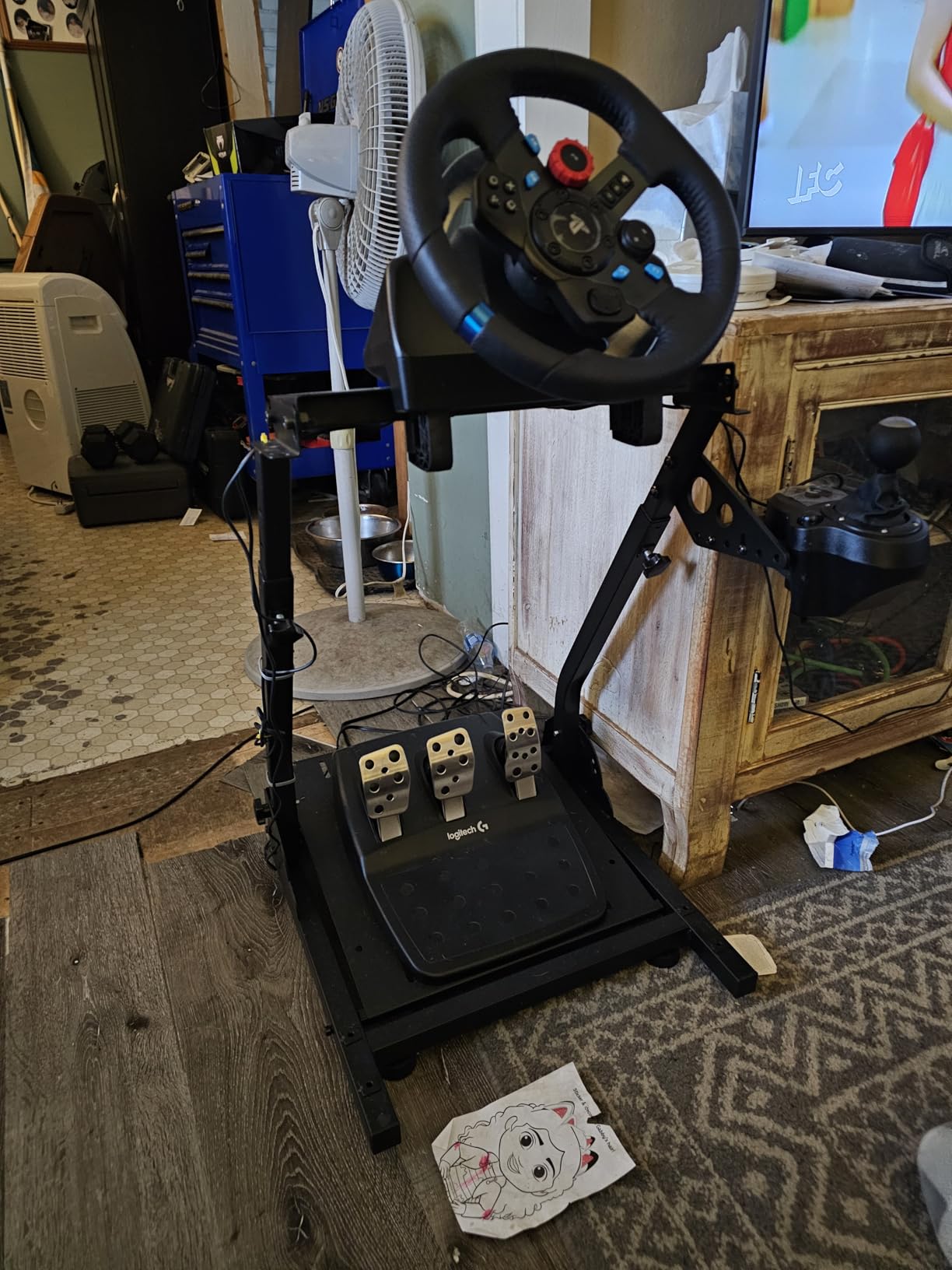 Grefinity Racing Wheel Stand, Height Adjustable Steering Wheel Stand customer photo 1