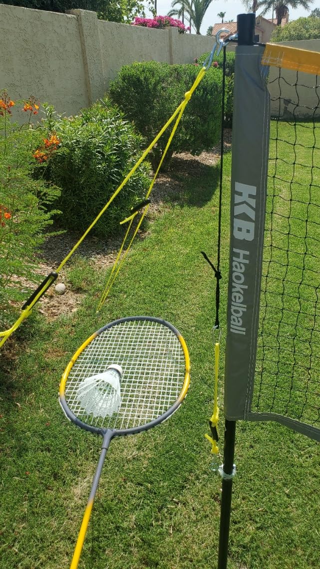 Outdoor Badminton Net Set with Anti-Sag Winch System - 20ft Badminton Net, 4 Rackets, 3 Shuttlecocks & Carry Bag, Badminton Set for Backyard, Grass, Beach, Holiday Games customer photo 1