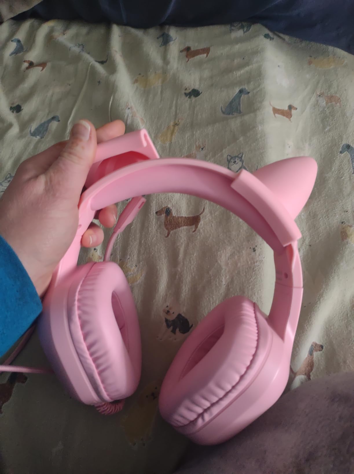 ZIUMIER Pink Wired Gaming Headset with Detachable Cat Ears customer photo 1
