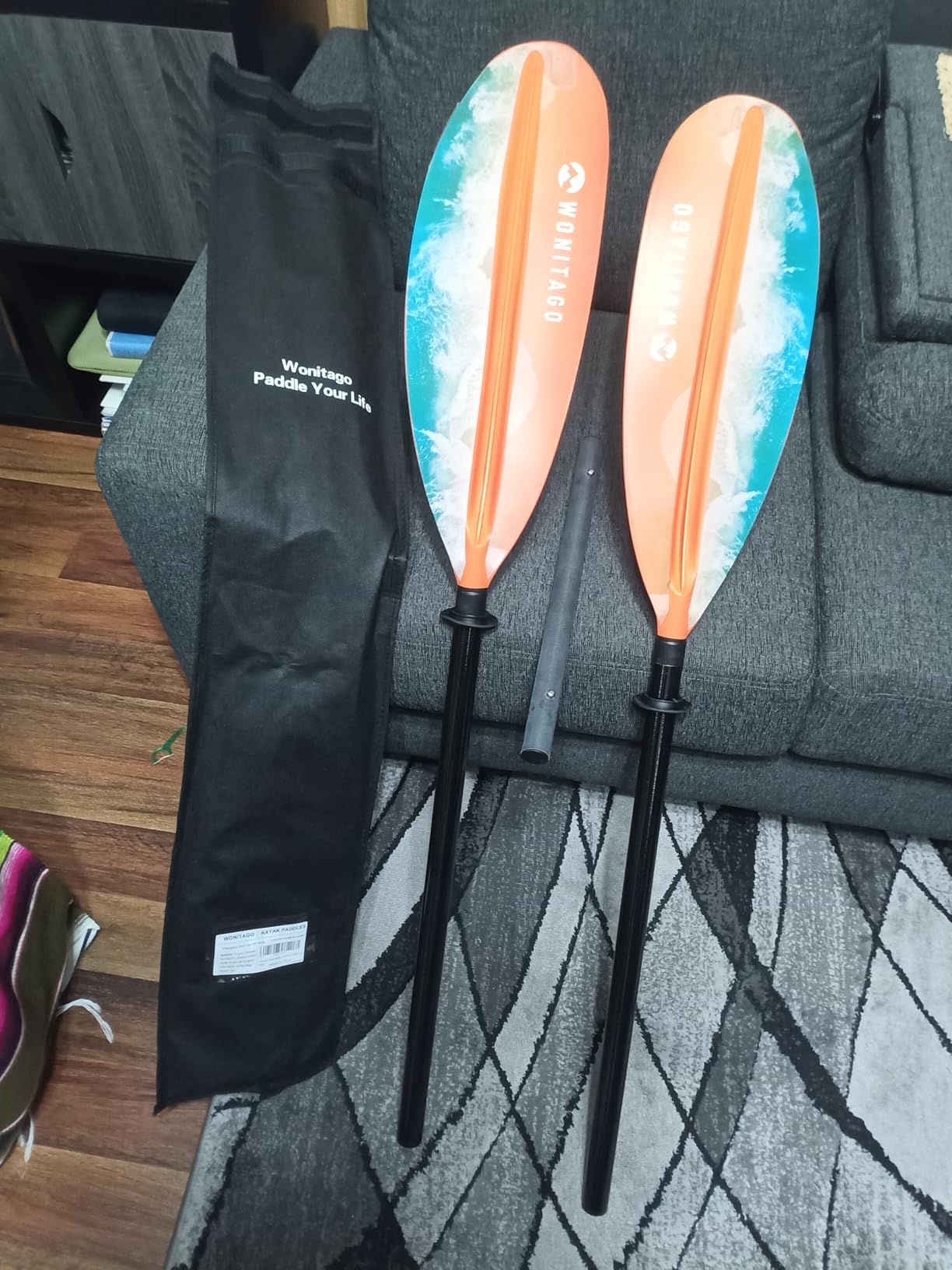 Adjustable Kayak Paddle, Fiberglass Shaft and Reinforced PP Blade customer photo 2