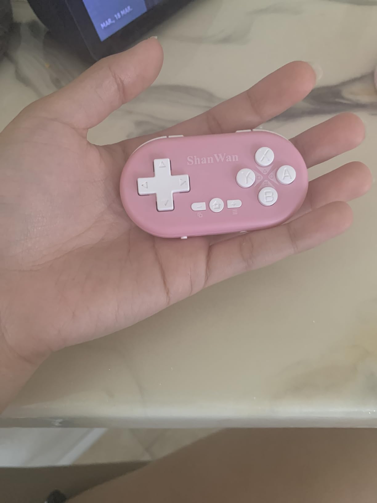 ShanWan Bluetooth Gamepad Keychain Sized Mini Controller for Switch, Windows, Android, iOS & PS4(Green) customer photo 2