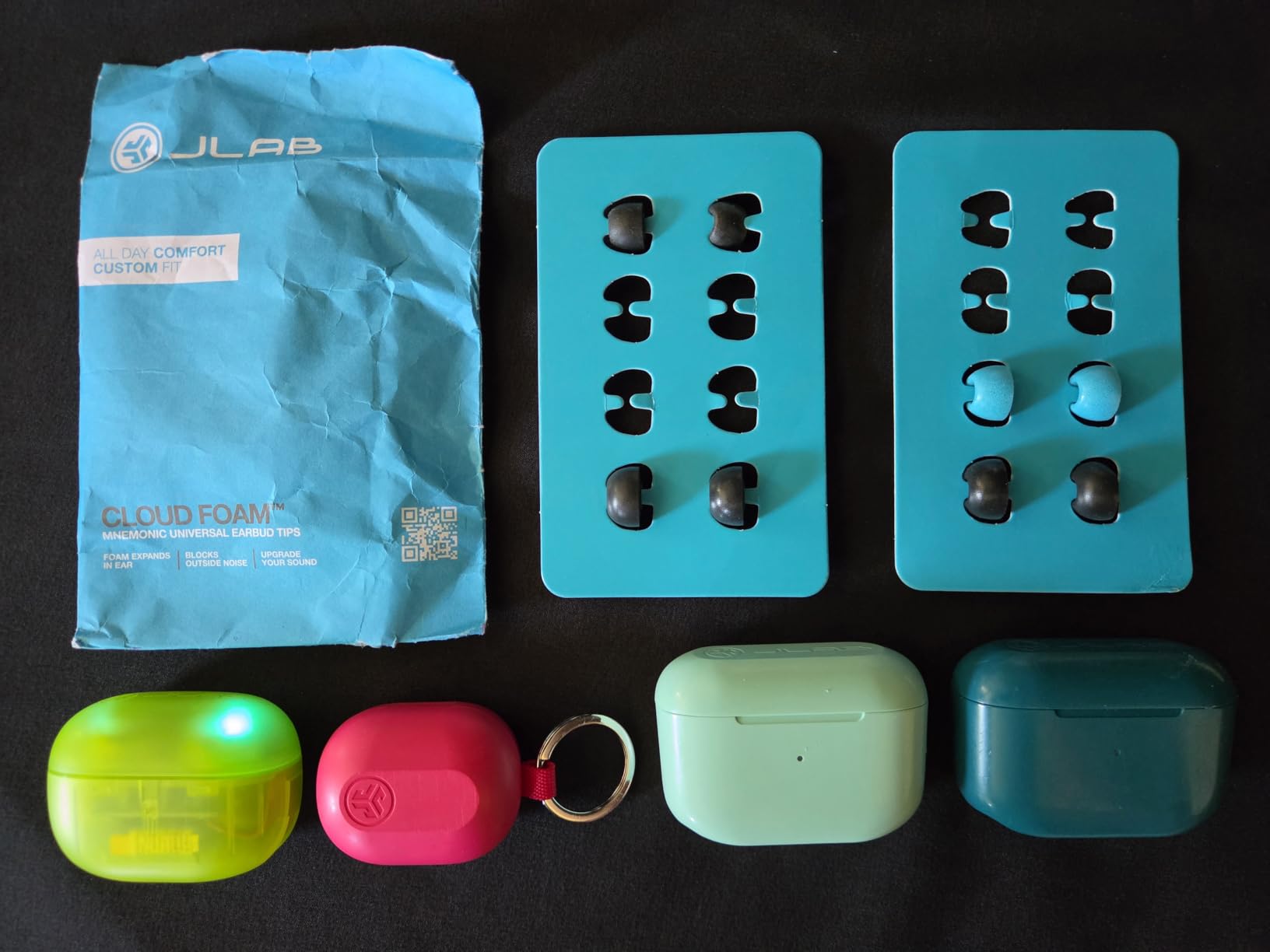 JLab Go Pop ANC True Wireless Earbuds with Dual Connect, Teal customer photo 1