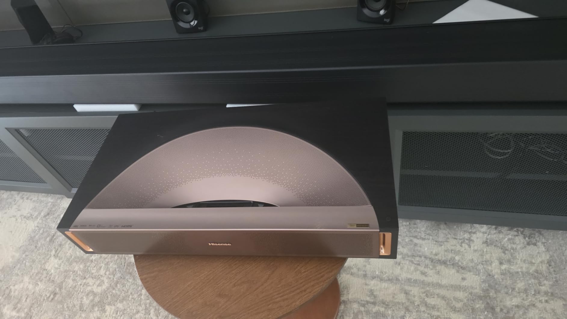 Hisense PX3-PRO Ultra Short Throw Triple Laser Projector, 4K UHD, 80” – 150”, 3,000 Lumens, 3000:1 Contrast, Dolby Vision & Atmos, IMAX Enhanced, 240 High Refresh Rate, Google TV, Designed for Xbox customer photo 1