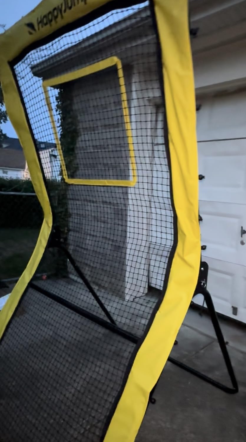 Happy Jump 7x4 FT Lacrosse Rebounder Net, 5 Angles Portable Quick Setup customer photo 1