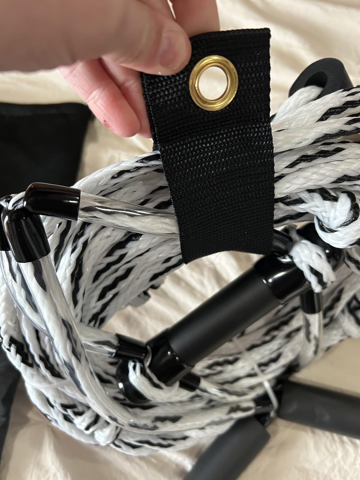 75FT Wakeboard Rope and Handle, Floating Water Ski Rope for Watersports, 4 Sections Ski Ropes for Water Skiing, Kneeboarding, Wakeboarding customer photo 1