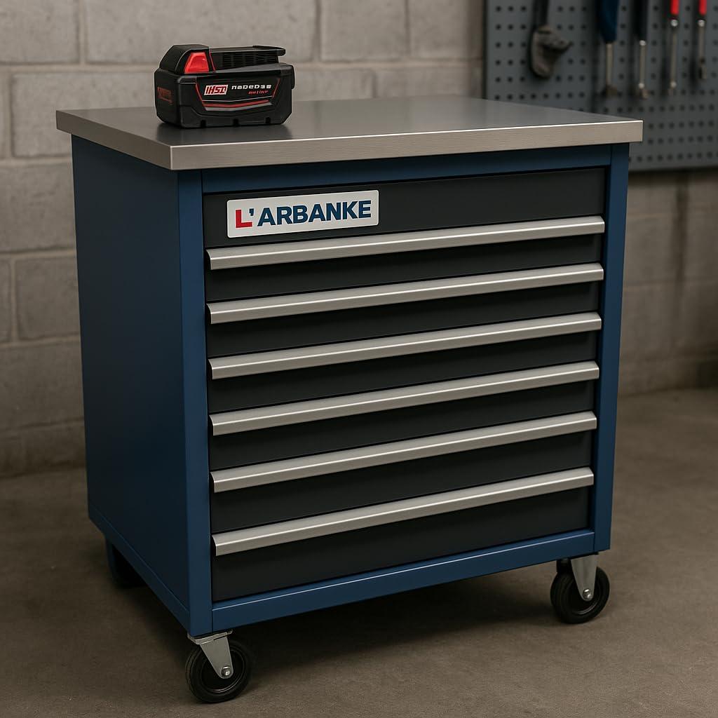 LARBANKE 7-Drawer Rolling Tool Chest with Wheels&Foot Pads,Bluetool Cabinet customer photo 1