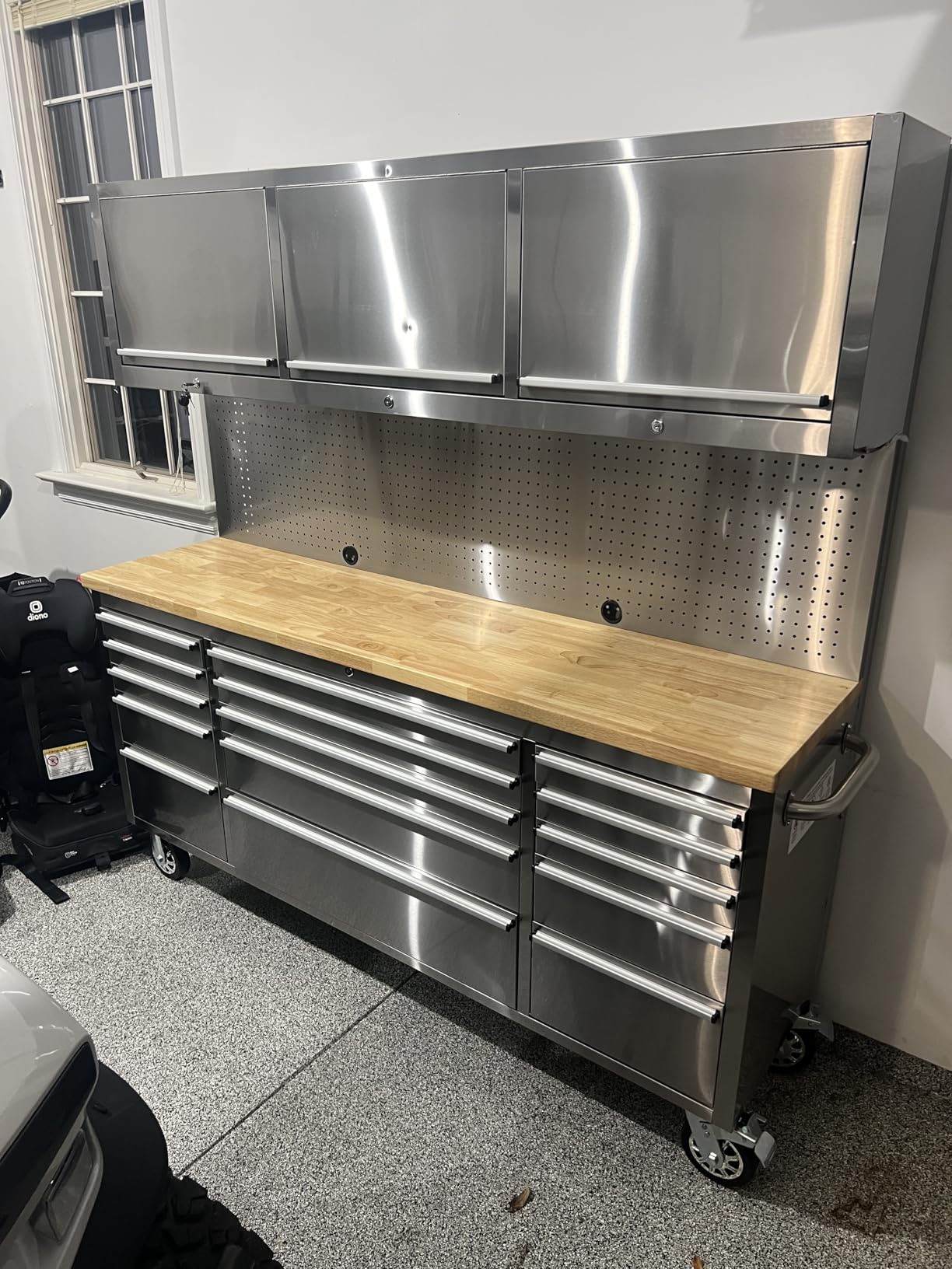 GAOMON 72 Inch Tool Chest, Tool Cabinet with 15 Drawers, Mobile Storage Cabinet with Locking System, Stainless Steel Material and Sturdy Structure, High Capacity for Home Workshop Kitchen and Garage. customer photo 1
