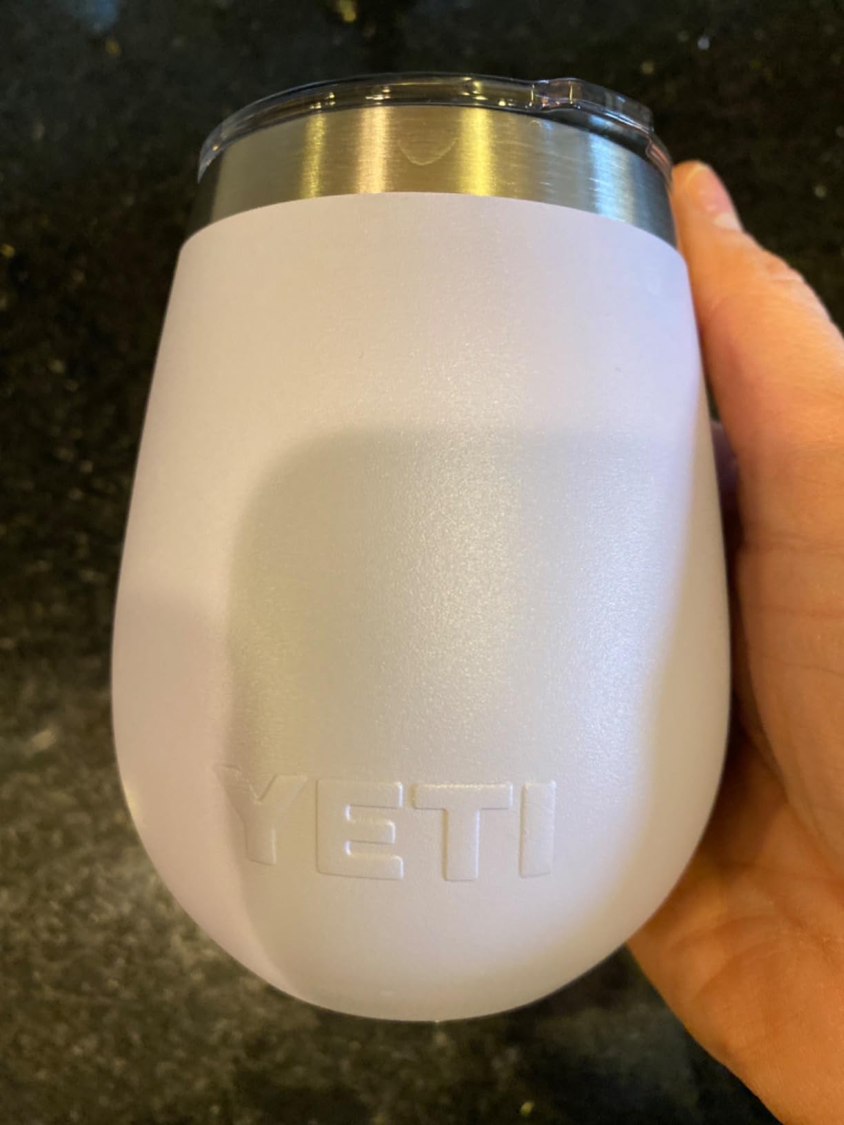 YETI Rambler 10 oz Wine Tumbler, Vacuum Insulated, Stainless Steel with MagSlider Lid, Papaya customer photo 1
