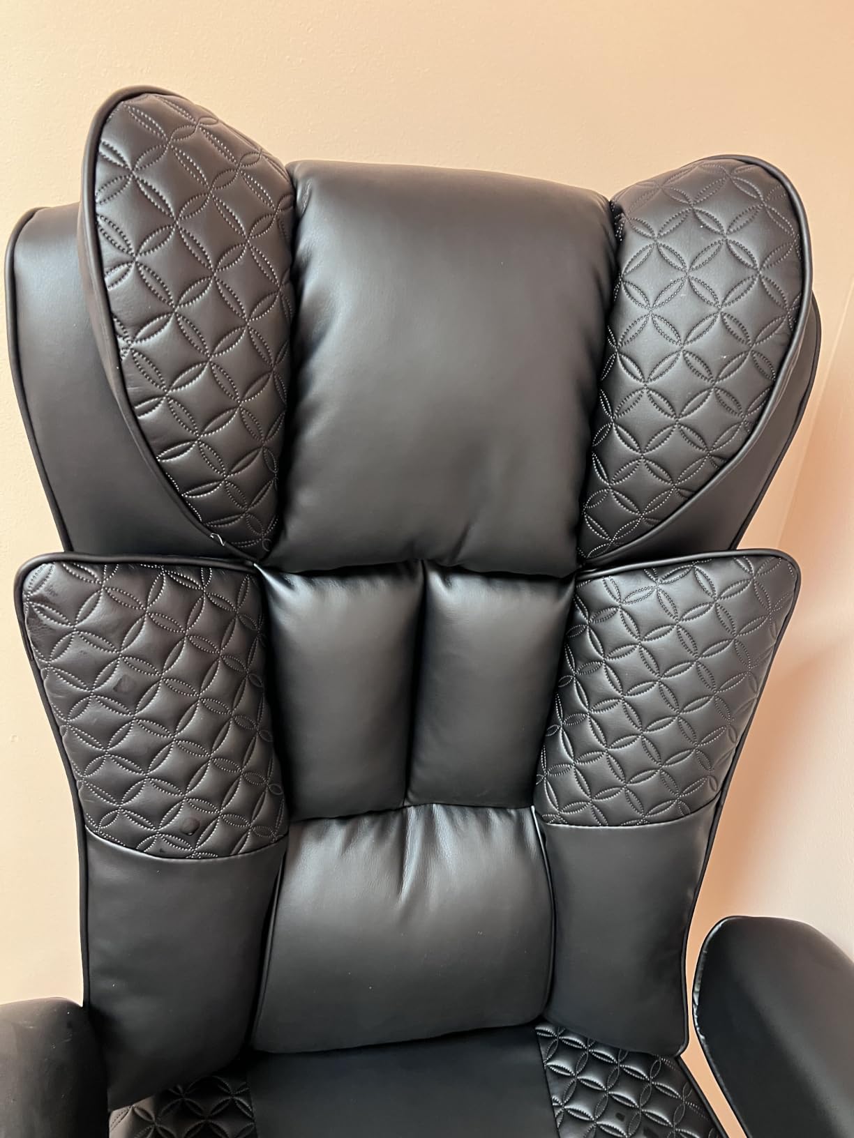 GTPLAYER Big and Tall Office Chair Wide Ergonomic Gaming Chair with Deluxe Embossing Designed Leather with Foot Rest,150°Reclining Adjustable Soft Armrests Pocket Spring Back Support and Pillow customer photo 2