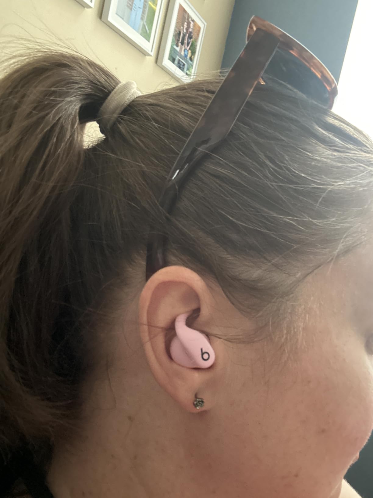 Beats Powerbeats Fit - Wireless Noise Cancelling Workout Earbuds with Secure-Fit Wingtips, Up to 30-Hour Battery Life, Sweat & Water Resistant, Apple & Android Compatible - Power Pink customer photo 2