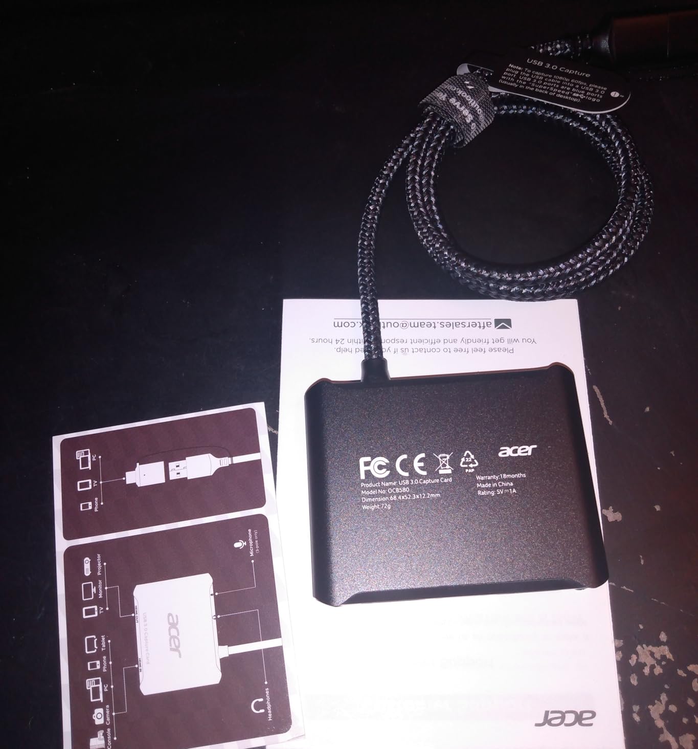 acer USB 3.0 HDMI Capture Card, 4K HDMI Loop-Out, 1080P 60Hz for Streaming customer photo 2