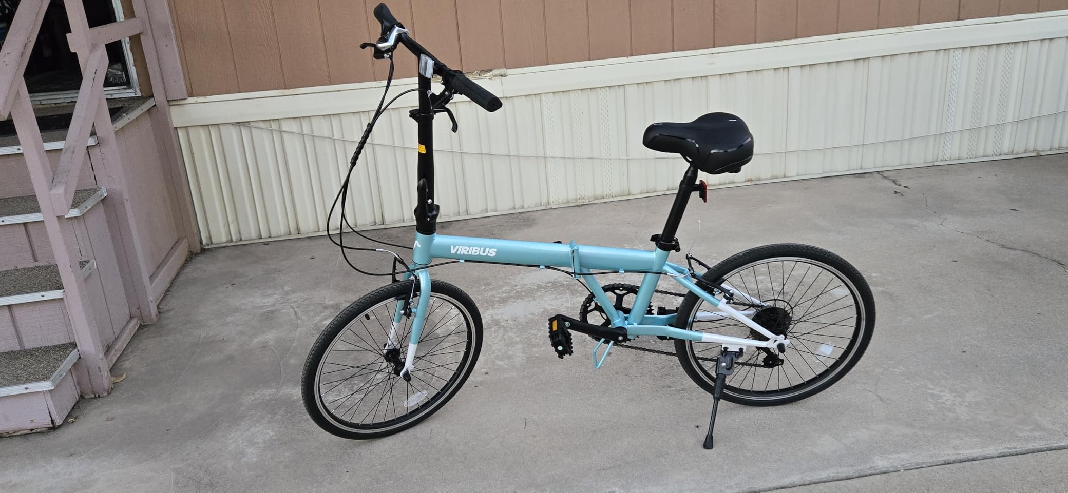 VIRIBUS Folding Bike, Lightweight Foldable Bicycle for Adults 20 inch customer photo 2