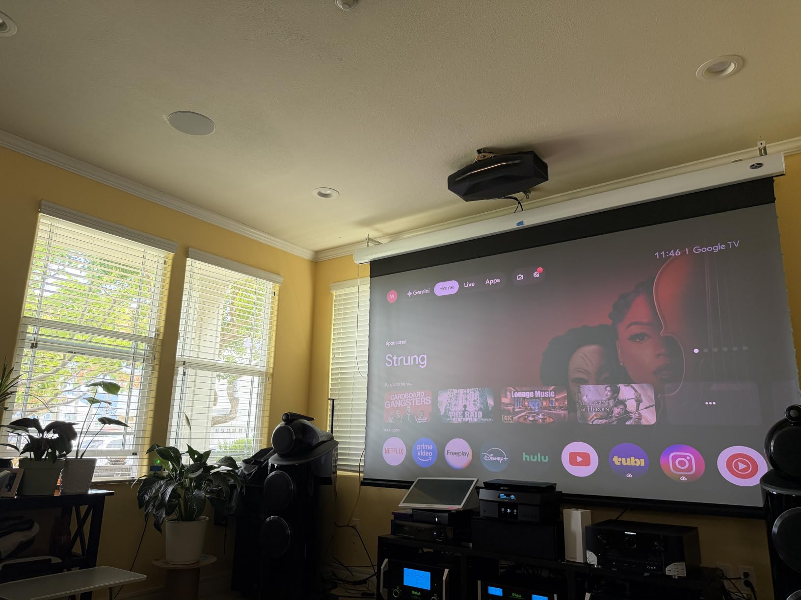 AWOL VISION Aetherion Max 4K Projector, Triple Laser UST Projector, 3300 ISO Lumens, Daytime Viewing, PixelLock™ 200